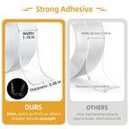 4 Pack Double Sided Tape Heavy Duty, 10Ft x 1.18" Width, 40Ft Double Sided Tape for Walls, 0.08" Thick Removable Mounting Tape, Transparent Nano Double Sided Tape, Clear Double Sided Tape