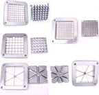 French Fry Cutter Commercial Potato Slicer with Suction Feet Complete Set, Includes 1/4", 3/8",1/2",8 Pieces,6 Pieces