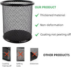 TooCust Pen Holder, 12 Pack Minimalist Metal Caddy, 3.5x3.9 inches, Black Wire Mesh Organizer for Desk, Office, School