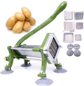 French Fry Cutter Commercial Potato Slicer with Suction Feet Complete Set, Includes 1/4", 3/8",1/2"