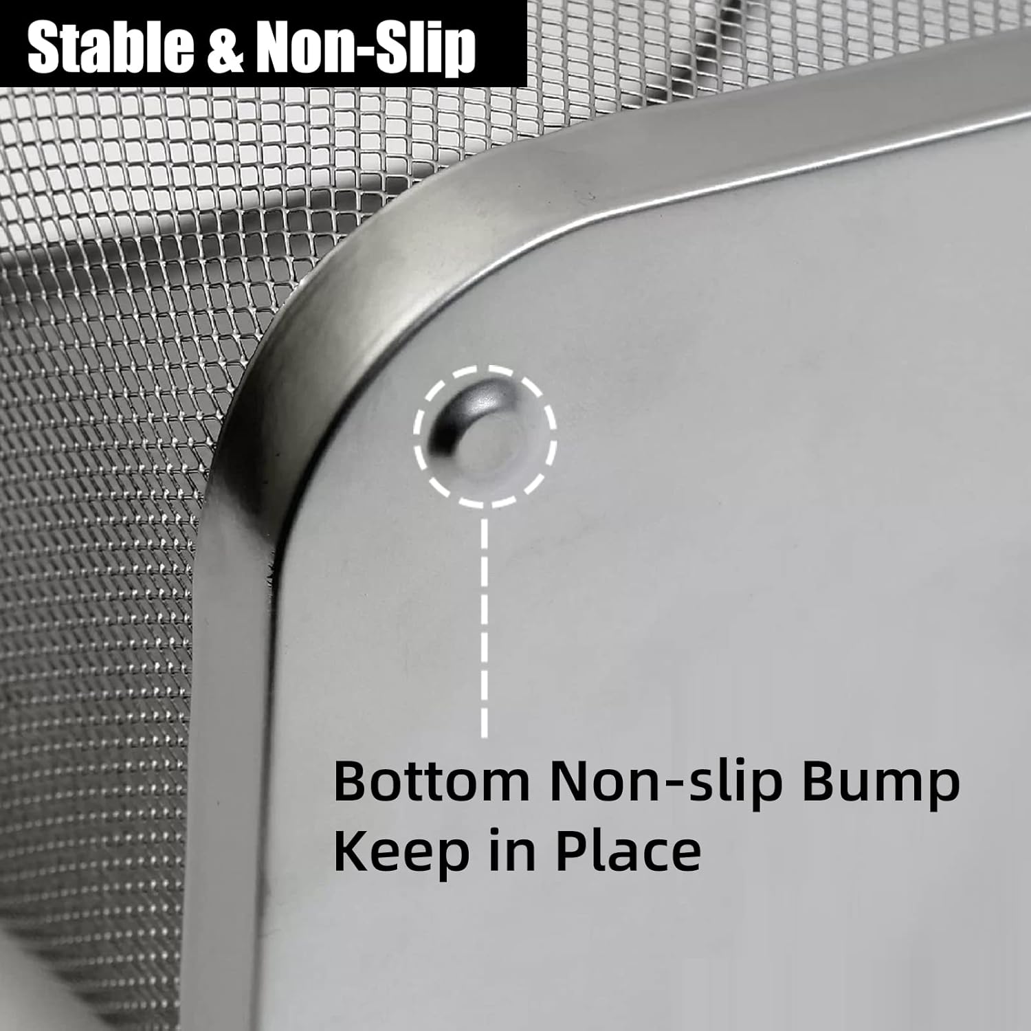 10-Pack Silver Square Metal Trash Cans, 6 Gallon Capacity, Mesh Design, Non-Slip Base, Smooth Edges, Suitable for Office, Home, School