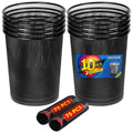 10-Pack 6 Gal Mesh Office Trash Can&150Pcs Garbage Bags, Black Mesh Trash Cans, Open Metal Wire Waste baskets