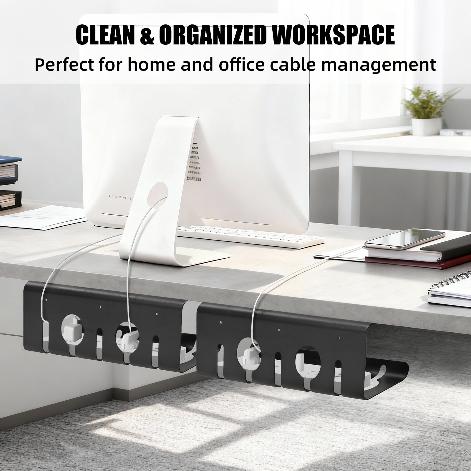 2-Pack Under Desk Cord Management