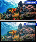 Edge Free Fixed Frame Projector Screen 120 Inch, Diagonal 16:9 4k 8k Ultra HD 3D Ready Fixed Projector Screen, Fixed Frame Projector Screen Wall Mount for Indoor Movie Video Home Theater