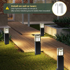 TooCust Heavy Duty Bollard Lights Outdoor
