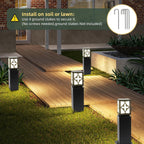 TooCust Heavy Duty Bollard Lights, IP65 Waterproof Outdoor Pathway Lights, E27 Lampholder Hardwired, Luxury Outdoor Path Light for Lawn, Patio, Courtyard and Driveway