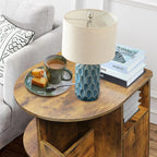 Multi Storage Rotating Side Table