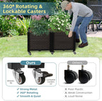 Raised Beds for Gardening with Wheels 31.5"x15.7"x16.1", Self Watering Outdoor Planters, Multiple Combinations & Lockable Casters, Rectangular Garden Planters For Outdoor Plants Flowers, Vegetables