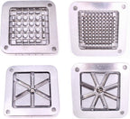 French Fry Cutter Commercial Potato Slicer with Suction Feet Complete Set, Includes 1/4", 3/8",1/2",8 Pieces,6 Pieces