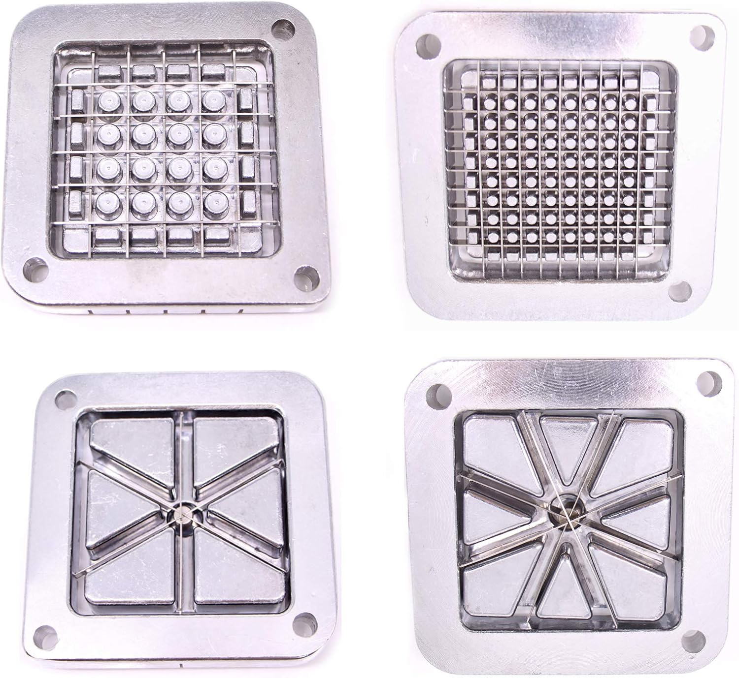 French Fry Cutter Commercial Potato Slicer with Suction Feet Complete Set, Includes 1/4", 3/8",1/2",8 Pieces,6 Pieces