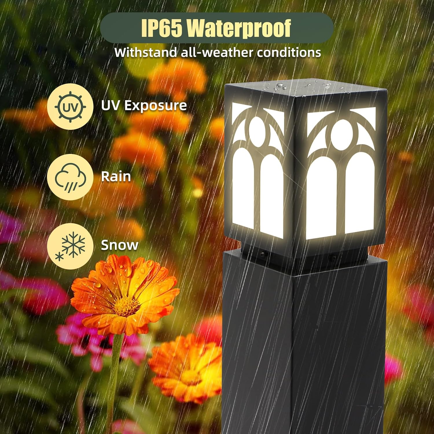 TooCust Heavy Duty Bollard Lights Outdoor