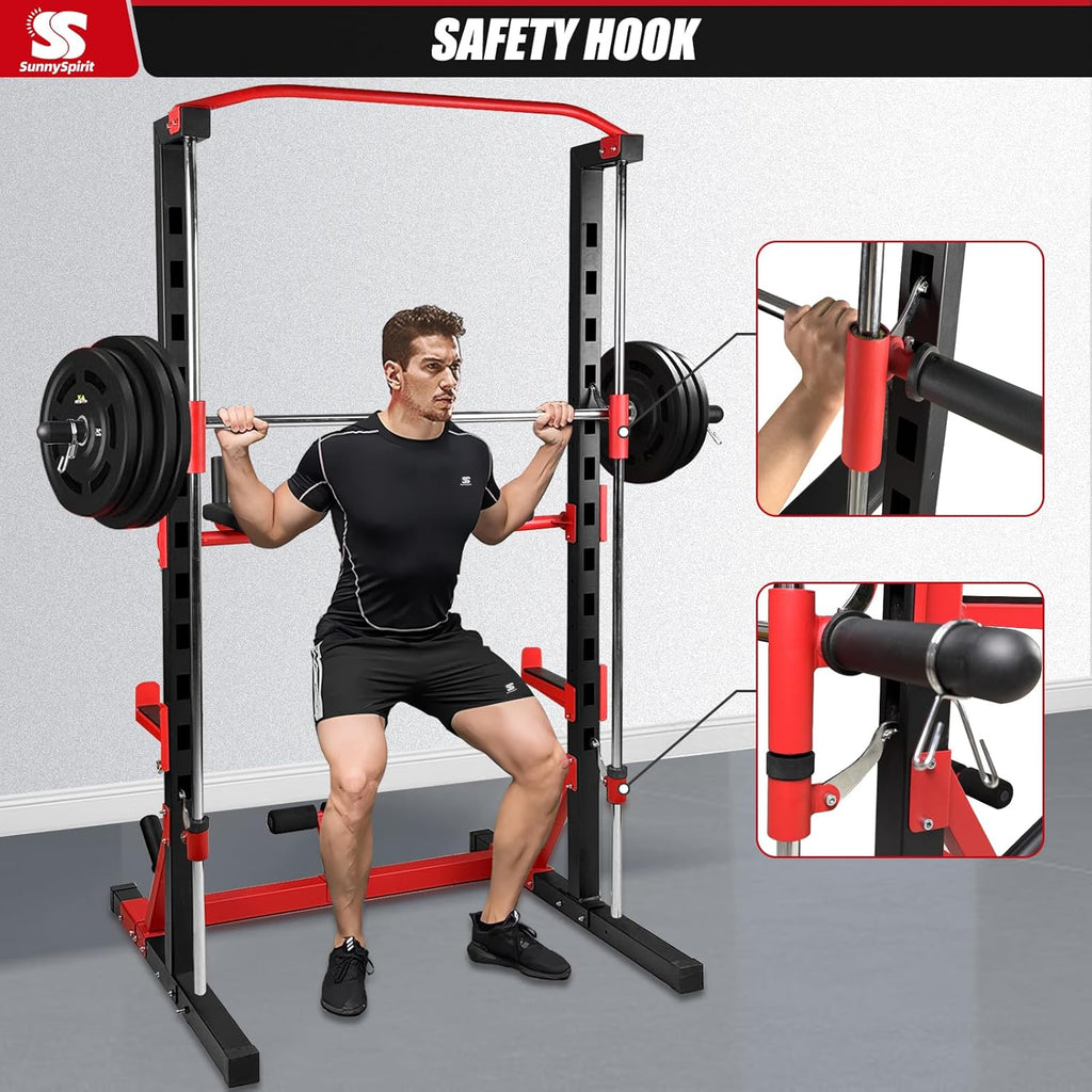 Smith Machine for Home Gym, Smith Machine Squat Rack for Pull Up, Squat, Bench Press, Leg Raise and Sit-up
