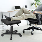 Adjustable Foot Rest with Wheels for Desk Office Gaming Chairs Leg Rest Ergonomic Footrest with Thick Padding