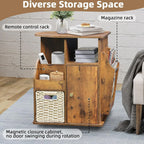 Multi Storage Rotating Side Table
