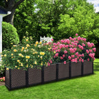 Large Planters for Outdoor Plants - Deepened 20" H, Raised Beds for Gardening Self Watering, Elevated Planter Box with Legs, Rectangular Garden Planters for Outdoor Plants Flowers, 94.4"L x 15.7"W