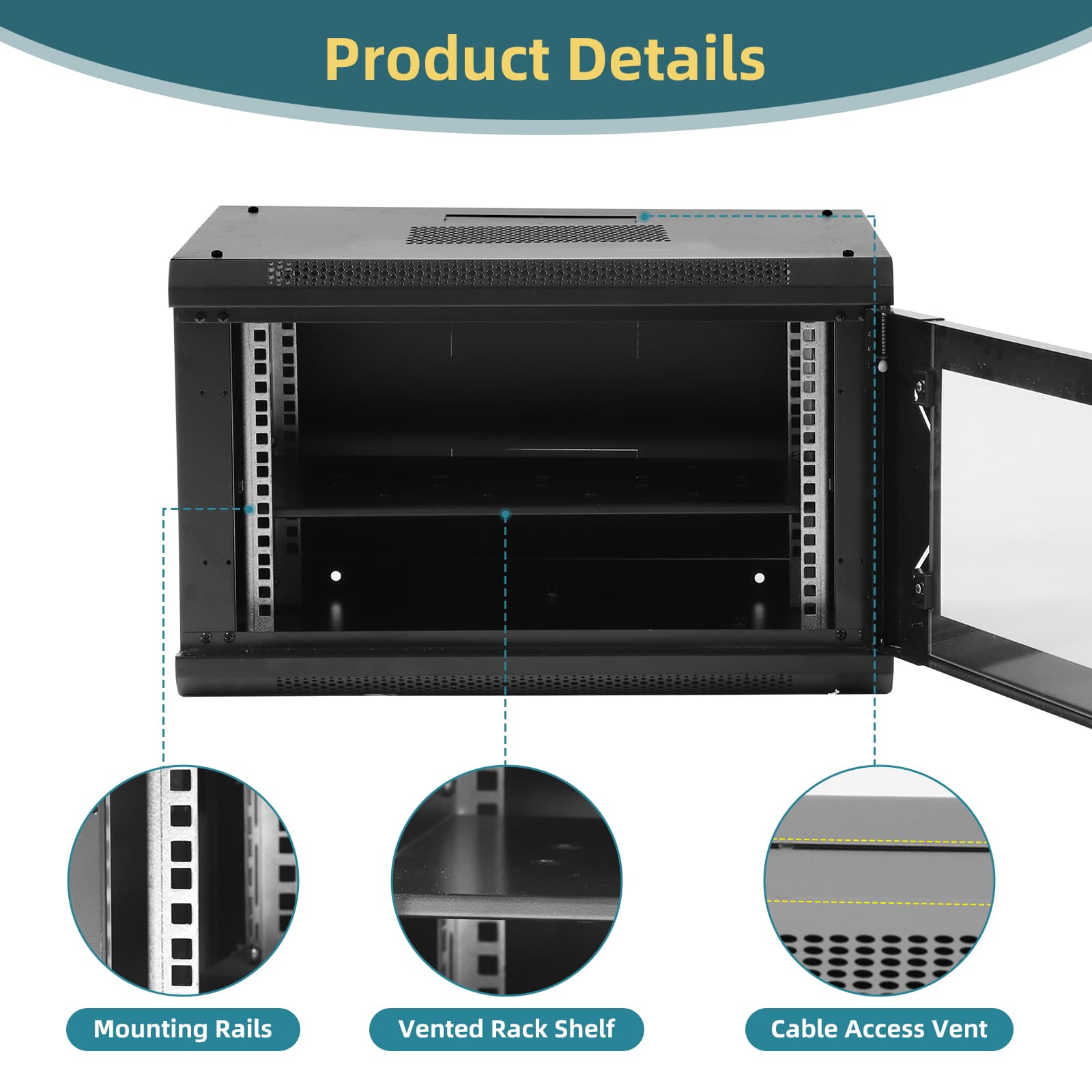 9U Wall Mount Network Cabinet