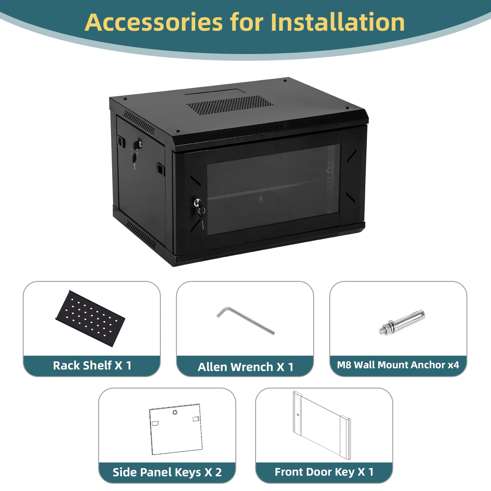 9U Wall Mount Network Cabinet