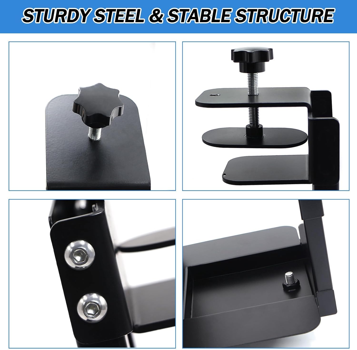 Adjustable Clamp-On PC Tower Mount