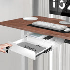 Adjustable Lockable Sliding Under Desk Drawer with Tall Brackets