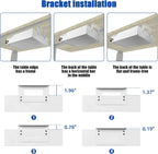 Adjustable Lockable Sliding Under Desk Drawer with Tall Brackets