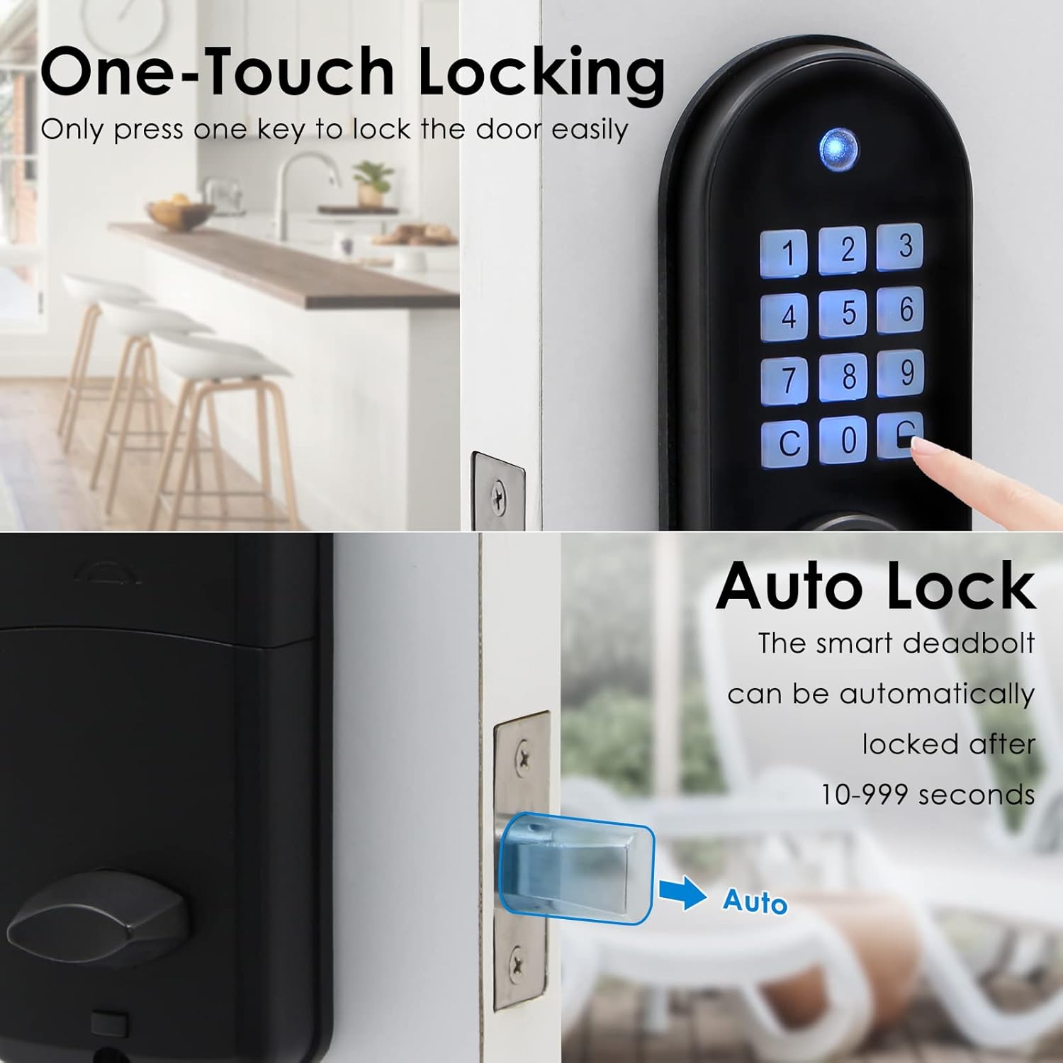 Auto-locking Customizable Code Electronic Door Lock