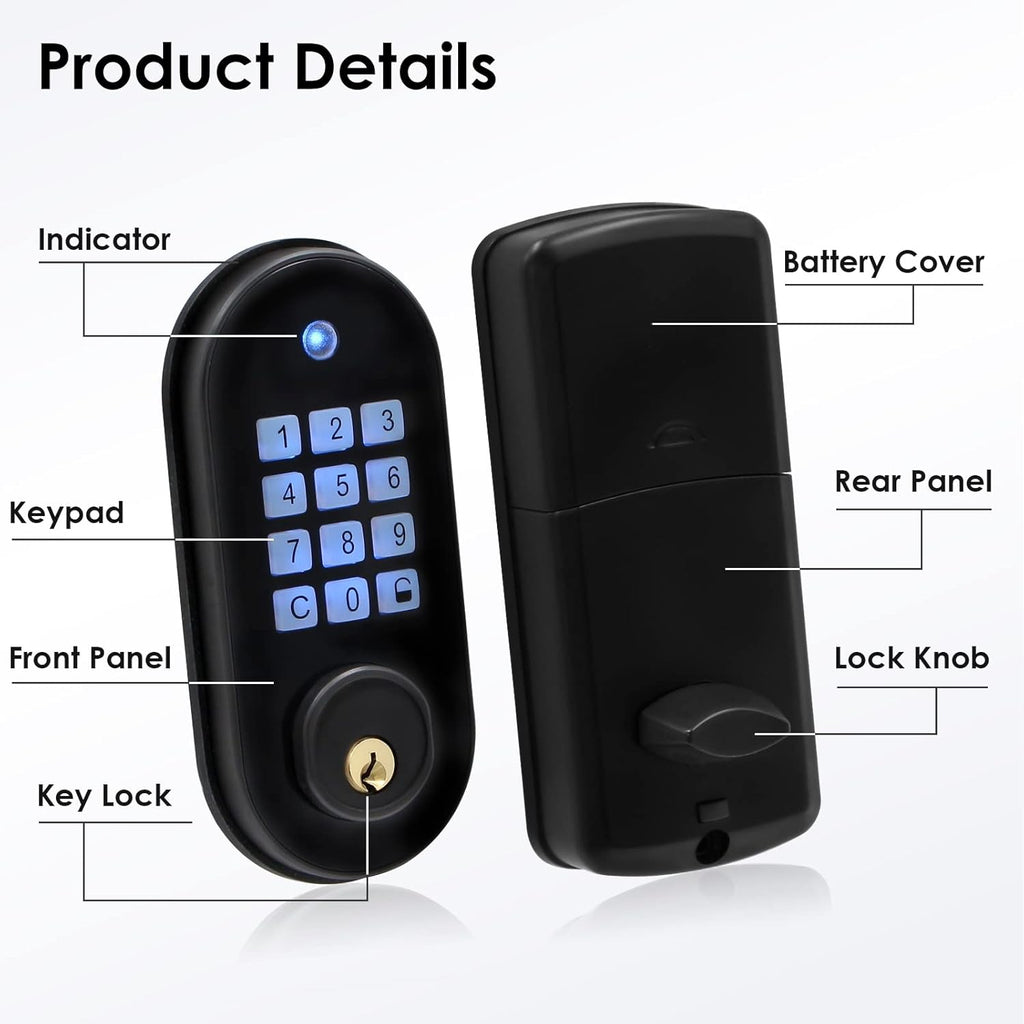Auto-locking Customizable Code Electronic Door Lock