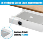 Biometric Locking Sliding Under Desk Drawer