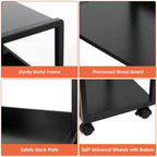 Black Rolling 3-Tier Printer Stand