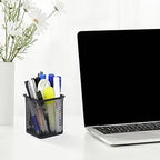 Black Square Mesh Pen Holder-12 Pcs