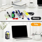 Black Square Mesh Pen Holder-12 Pcs