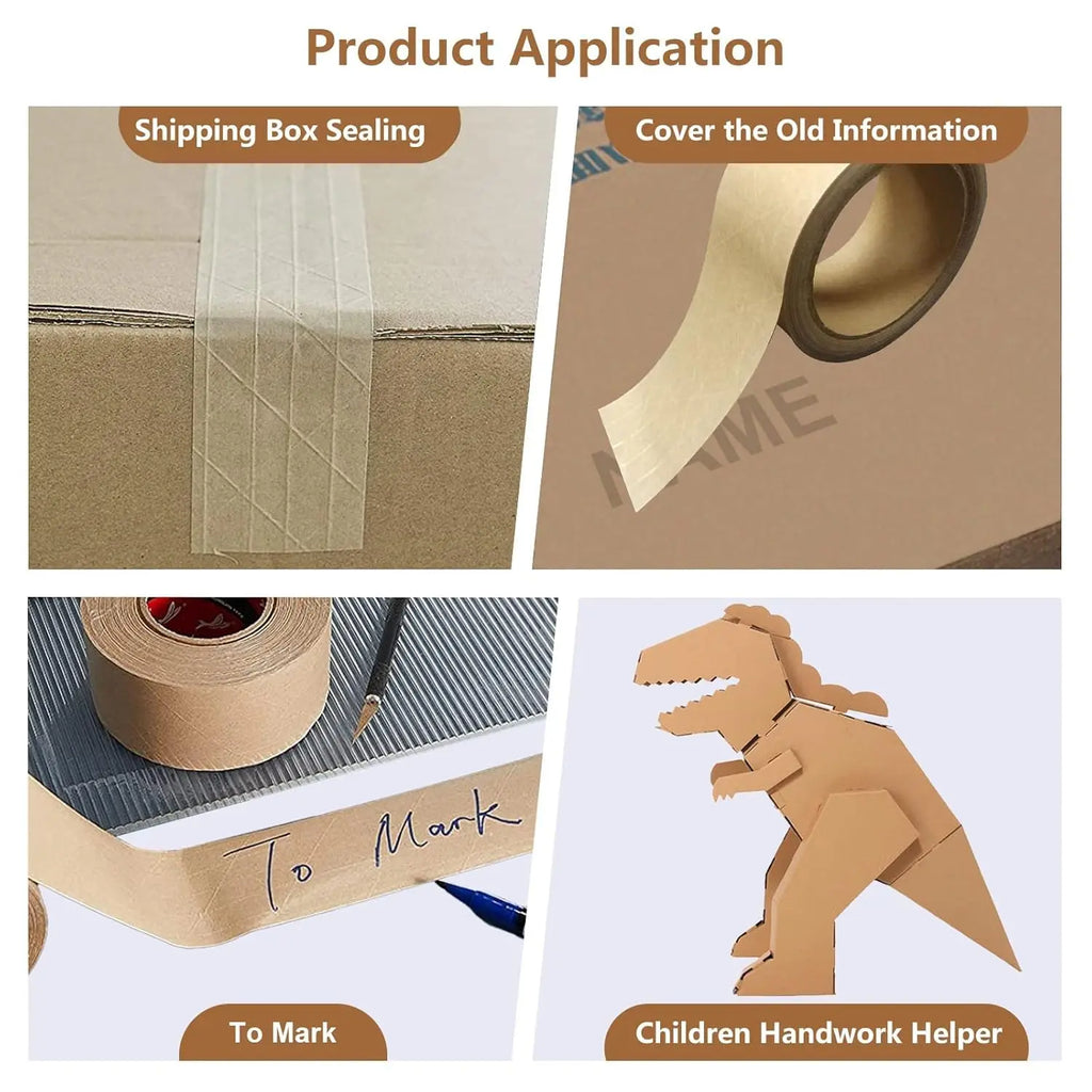Brown Eco-Friendly Fiber Reinforced Packing Tape
