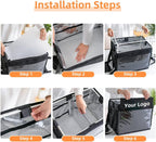 Commercial Insulated Bags For Food Delivery XL - 18.1" x 13.8" x 13.8", Waterproof & Foldable Catering Bag Food Deliveries