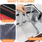 Commercial Red Insulated Bags For Food Delivery XL - 18.1" x 13.8" x 13.8", Waterproof & Foldable Catering Bag Food Deliveries