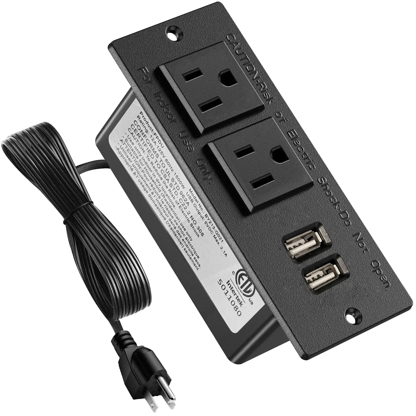ETL Listed Recessed Outlet with USB