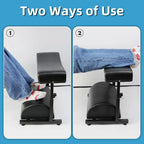 Ergonomic Extra-Wide Leather Adjustable Footrest
