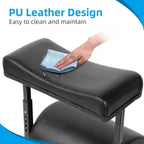 Ergonomic Extra-Wide Leather Adjustable Footrest
