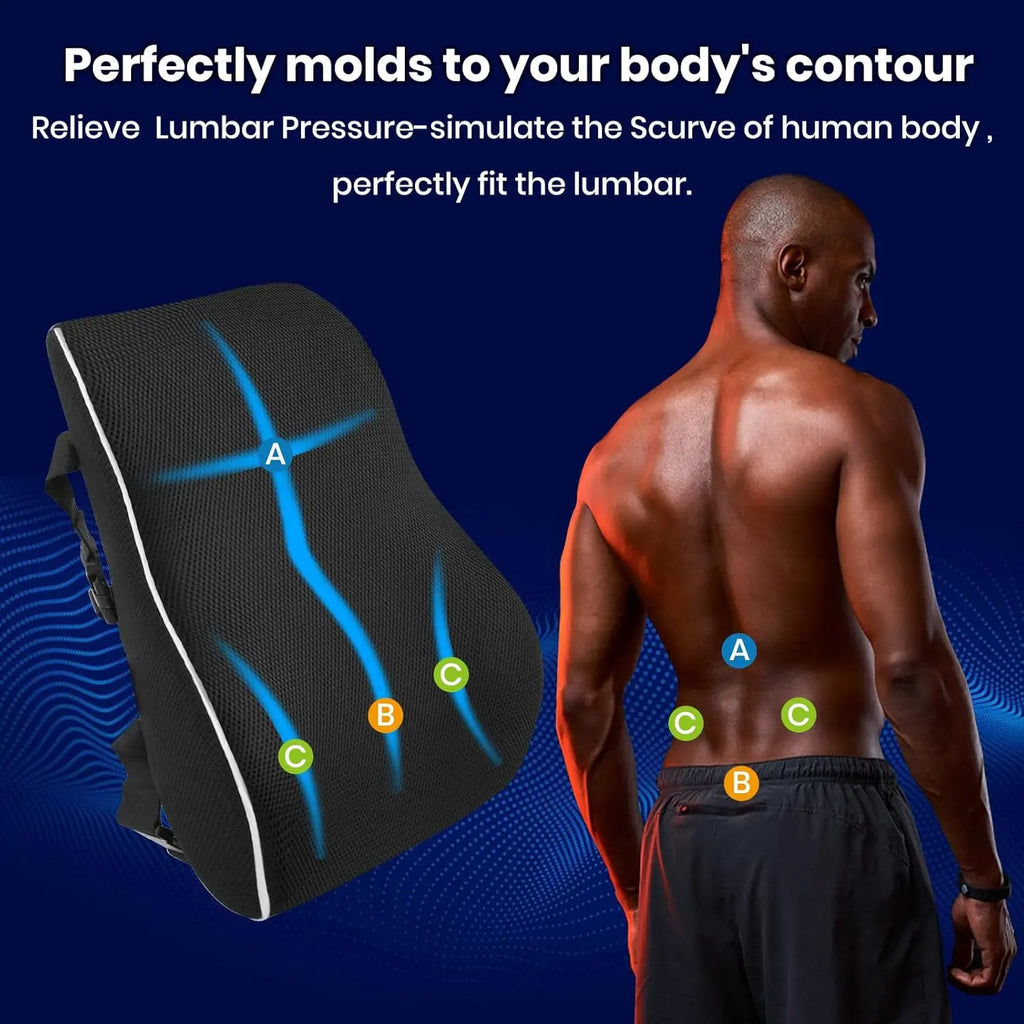Ergonomic Lumbar Support Breathable Foam Cushion