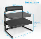 Ergonomic Under-Desk Adjustable Foot Rest with Relief Platform