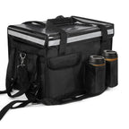 Insulated Bags for Food Delivery with Cup Holder 17.3" x 13.5" x 12.5", Waterproof Commercial Insulated Food Delivery Bag Drink Carriers