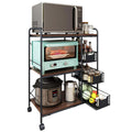 Kitchen Carts on Wheels with Storage,13.8" D x 28" W x 35.5" H, Rolling Microwave Cart,Kitchen Microwave Cart with Storage,Microwave Carts for Kitchen Storage Rack,Bakers Rack with Storage