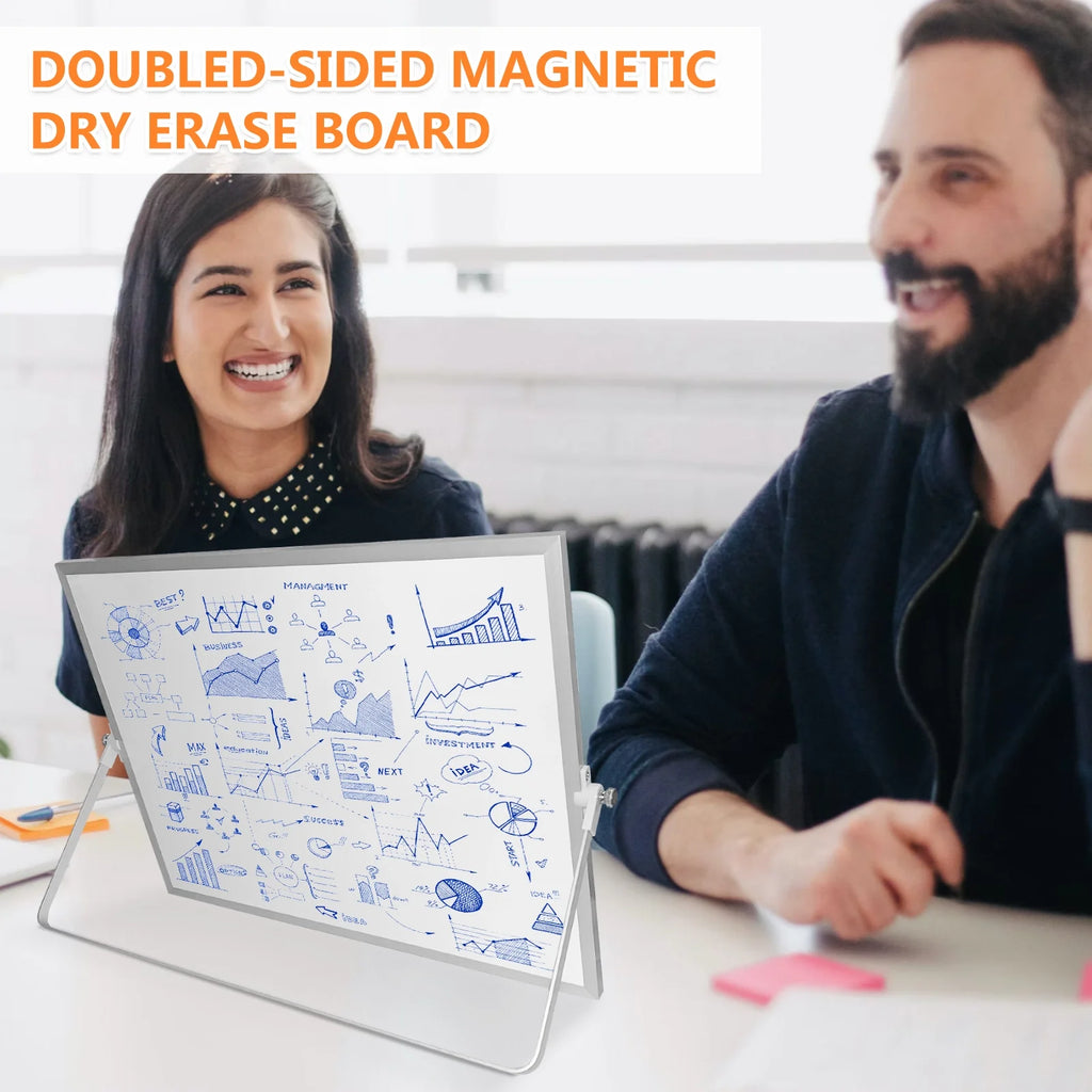 Large Dry Erase Magnetic Desktop Whiteboard-2 Pcs