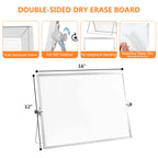 Large Dry Erase Magnetic Desktop Whiteboard-2 Pcs