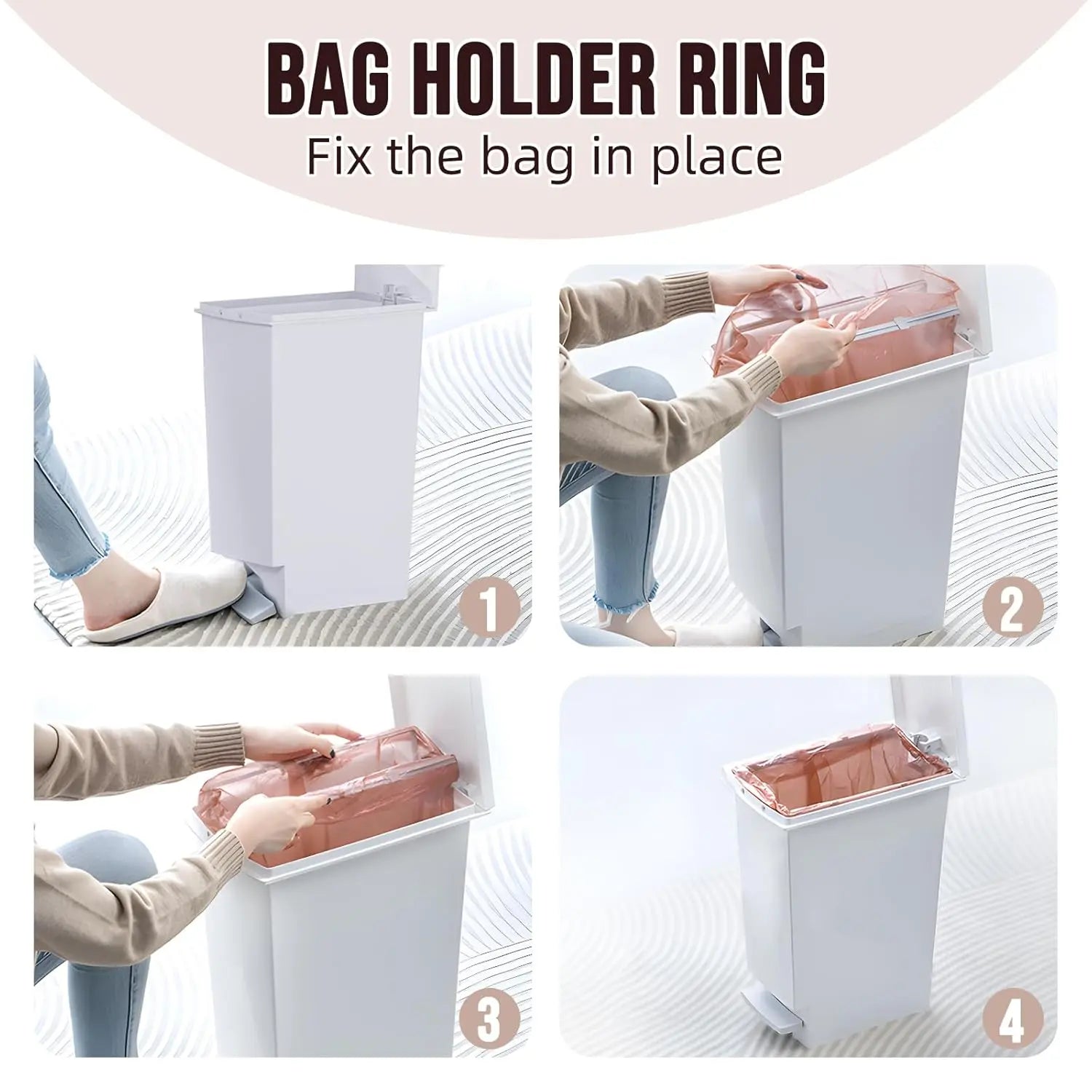 Large Trash Can With Lid and Foot Pedal