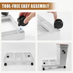 Mobile Detachable & Press-Open Compartment Trash Can