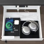Multi-Function Under Desk Lockable Drawer with Charging Station