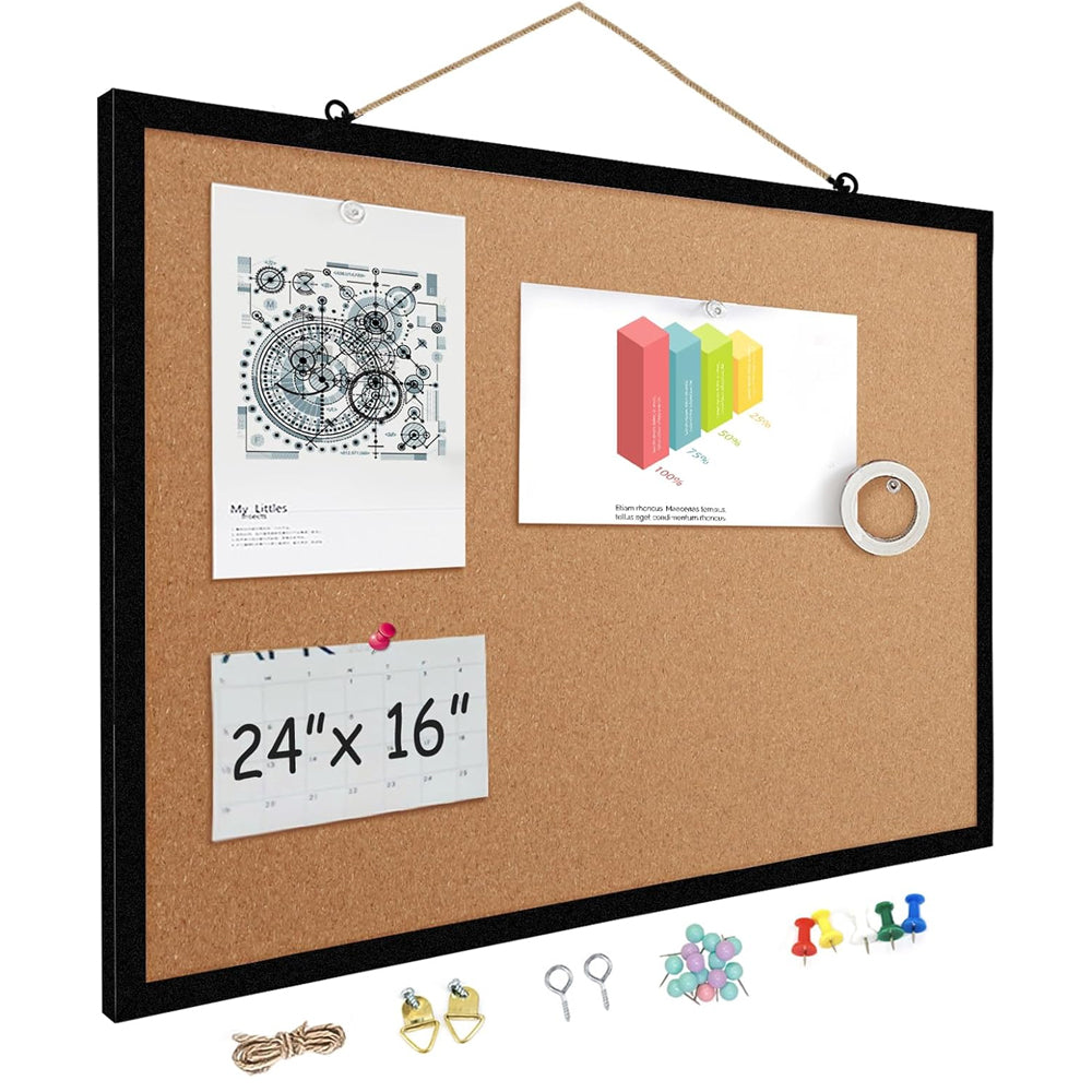 Solid Wood Cork Bulletin Board