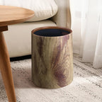 Open Top Wood Grain Plastic Trash Can-2 Pcs.