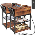 Side Table Living Room with USB Ports and Outlets