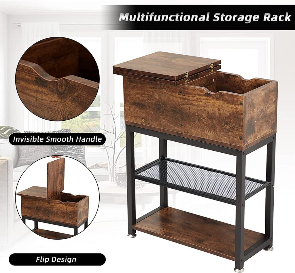Side Table Living Room with USB Ports and Outlets