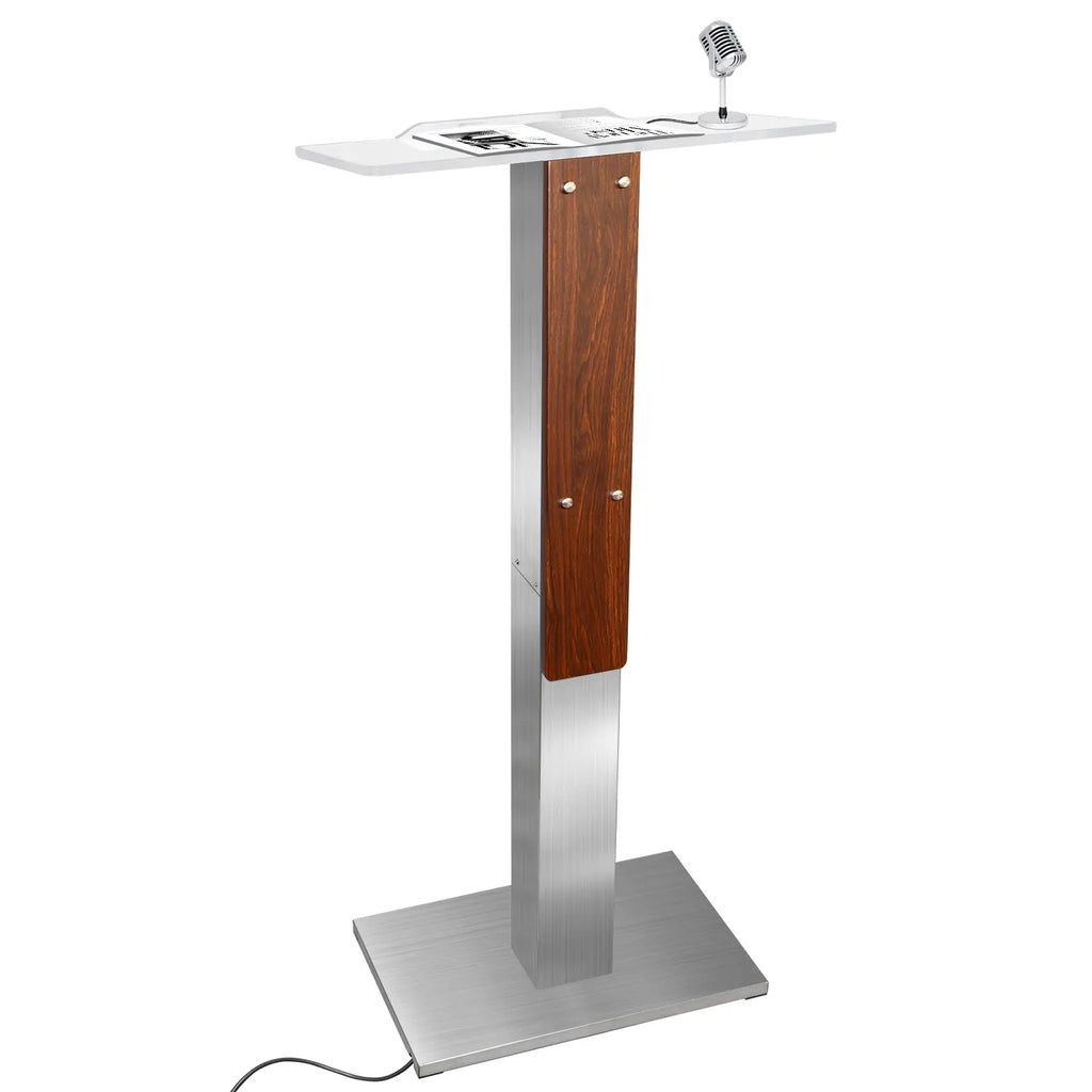 Stainless Steel Podium Stand with Acrylic Reading Surface